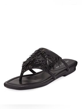 Donald Pliner Kya Embellished Fringe Sandal - Size 8.5